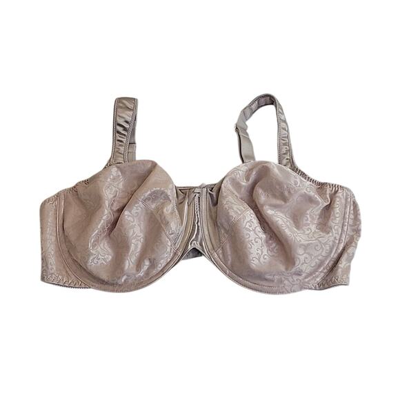Bali Other - Bali Satin Tracings Tan Comfort Strap Underwire Minimizer Bra Size 42D